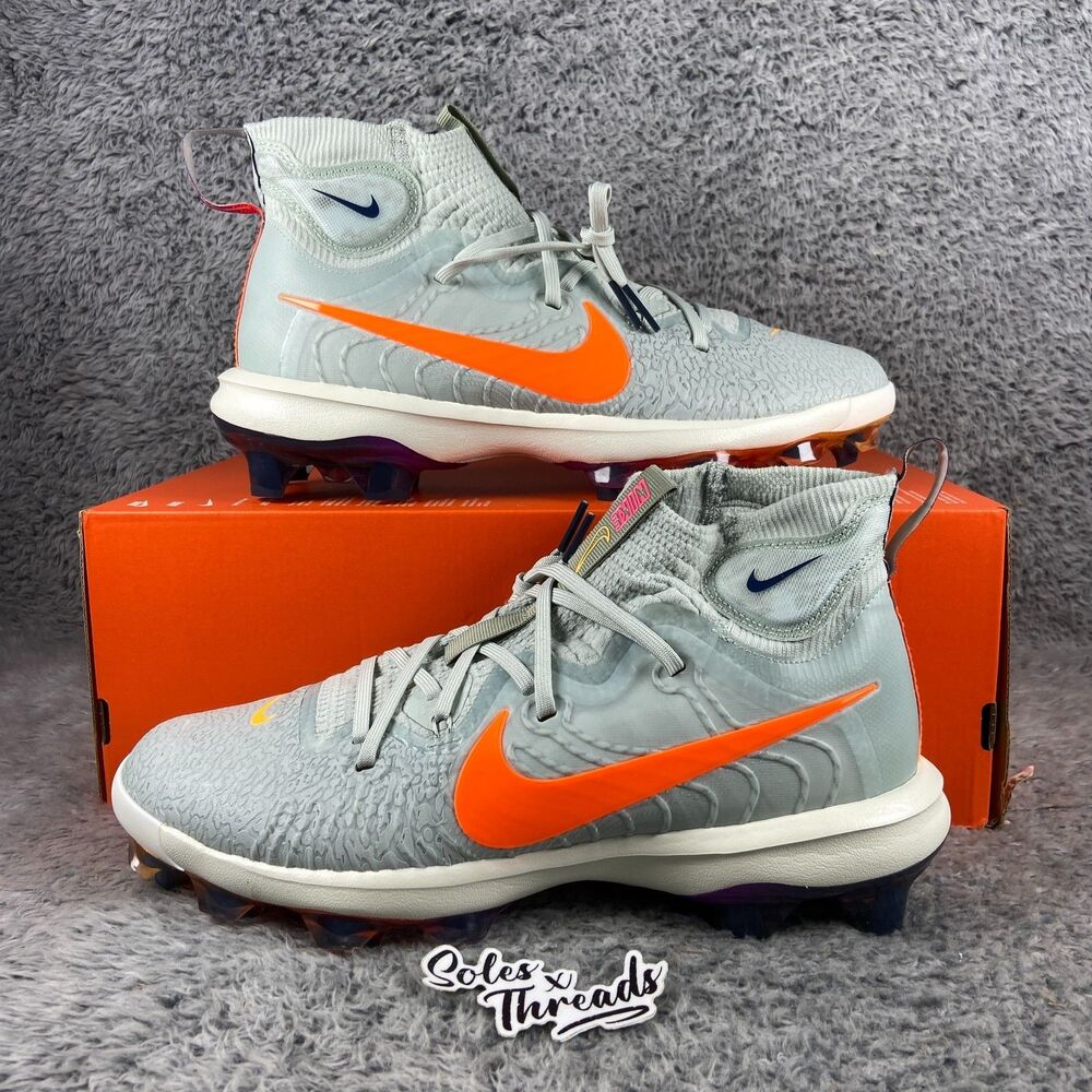 Nike Alpha Huarache NXT MCS NRG Baseball Size 10 Men Grey Orange HF1132-001